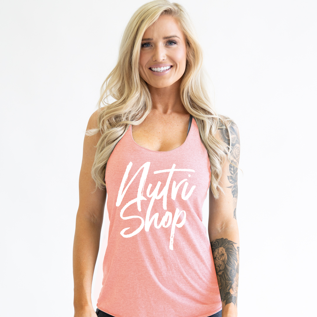 Stacked Script Tank (Pink)