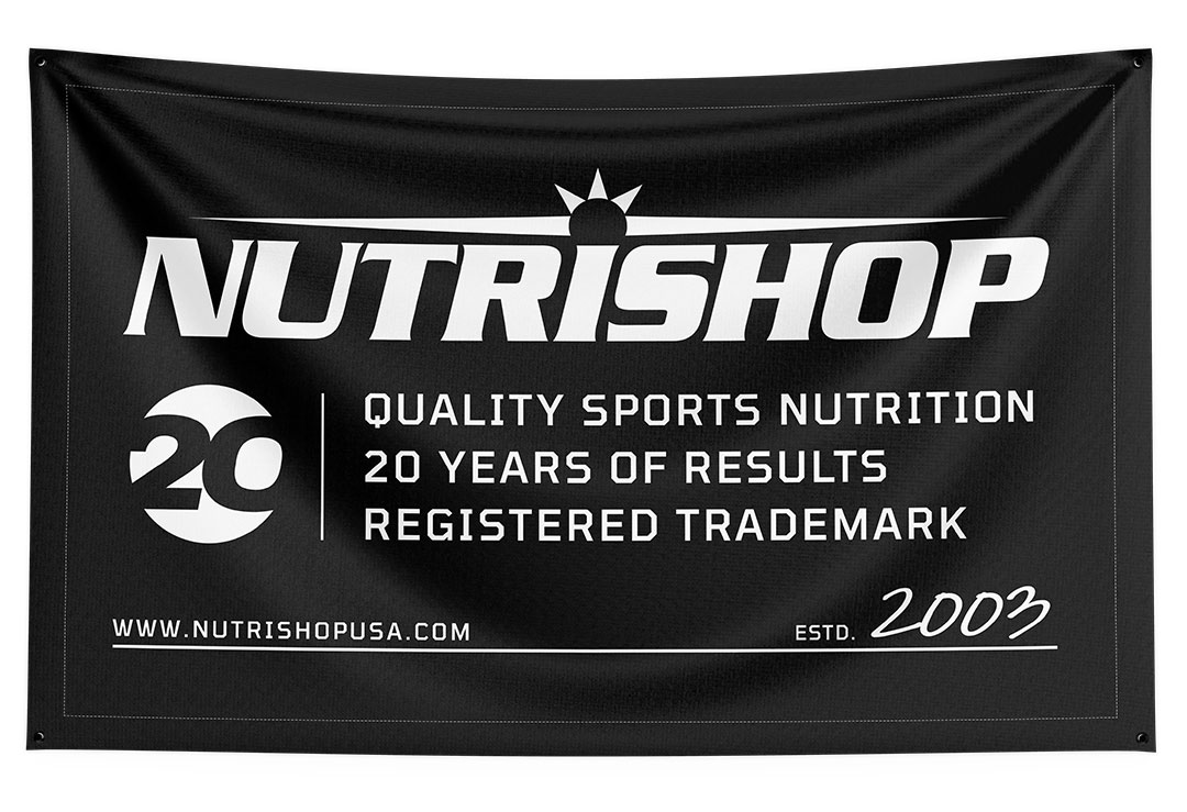 Nutrishop 20 years of results flag