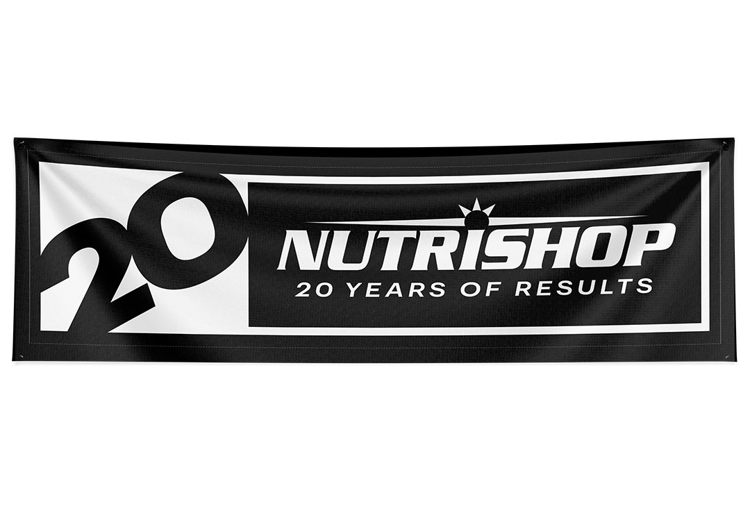 Nutrishop 20 years of results flag