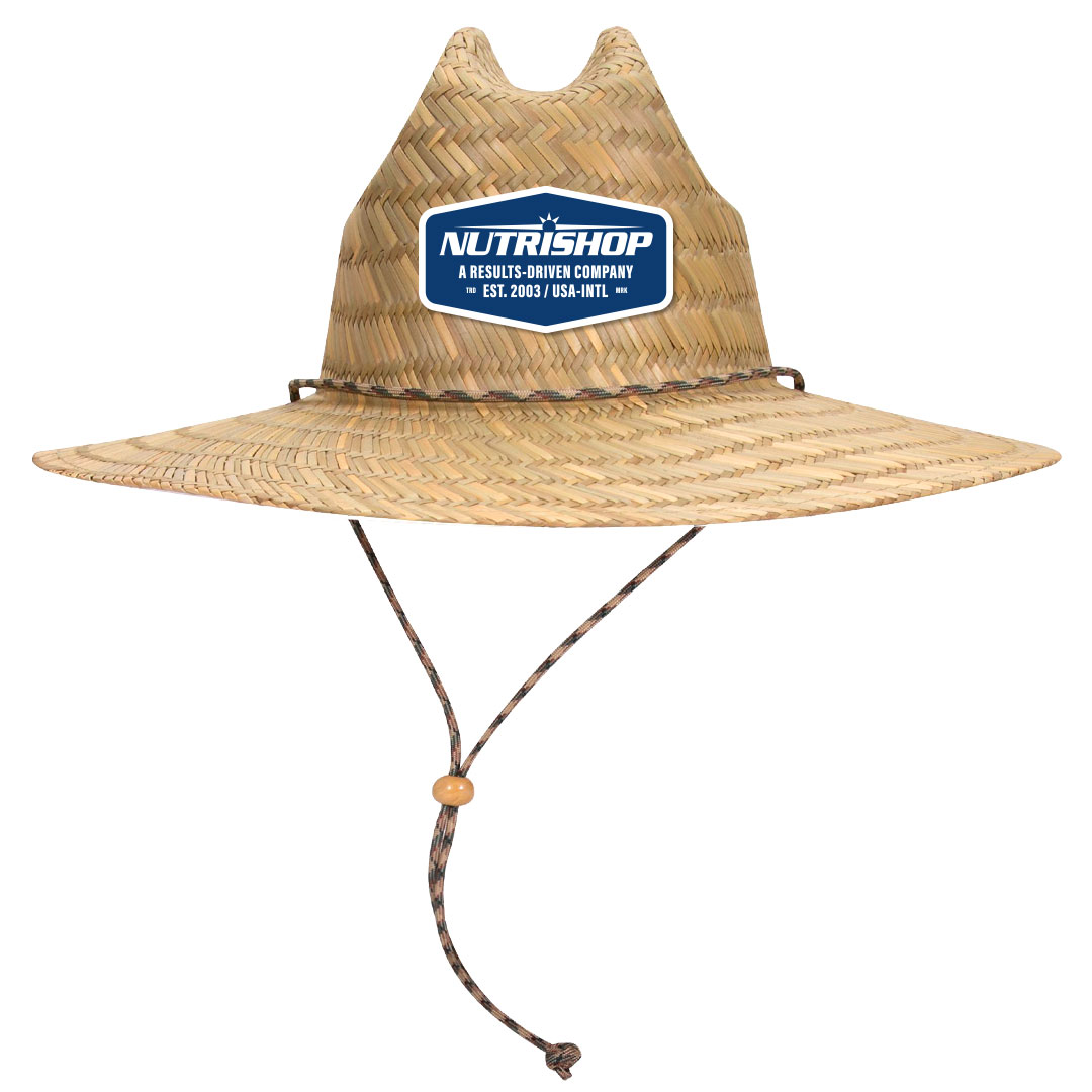 Blue Straw Lifeguard Hat