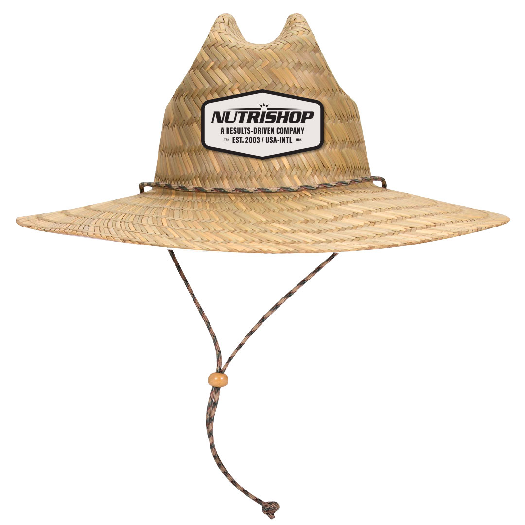 White Straw Lifeguard Hat