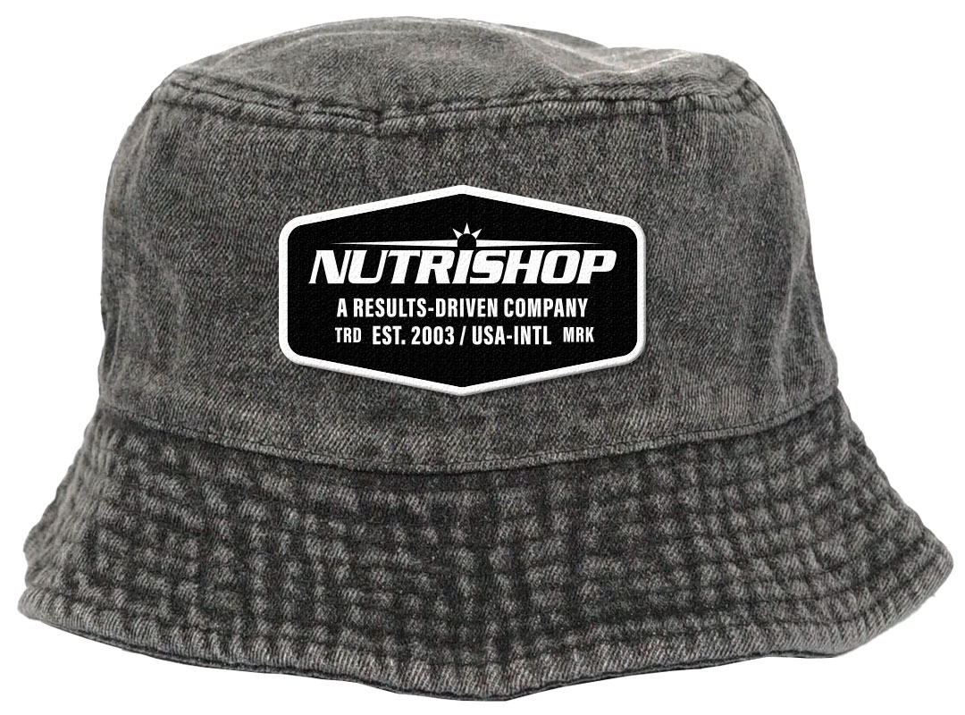 Nutrishop Shop Bucket Hat Washed Gray