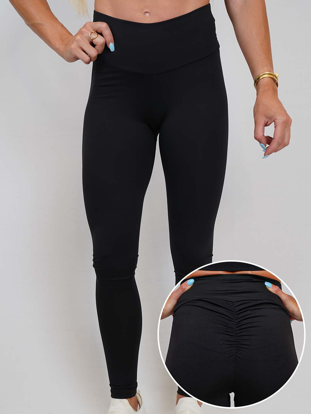 Scrunch Leggings (Black) - XS