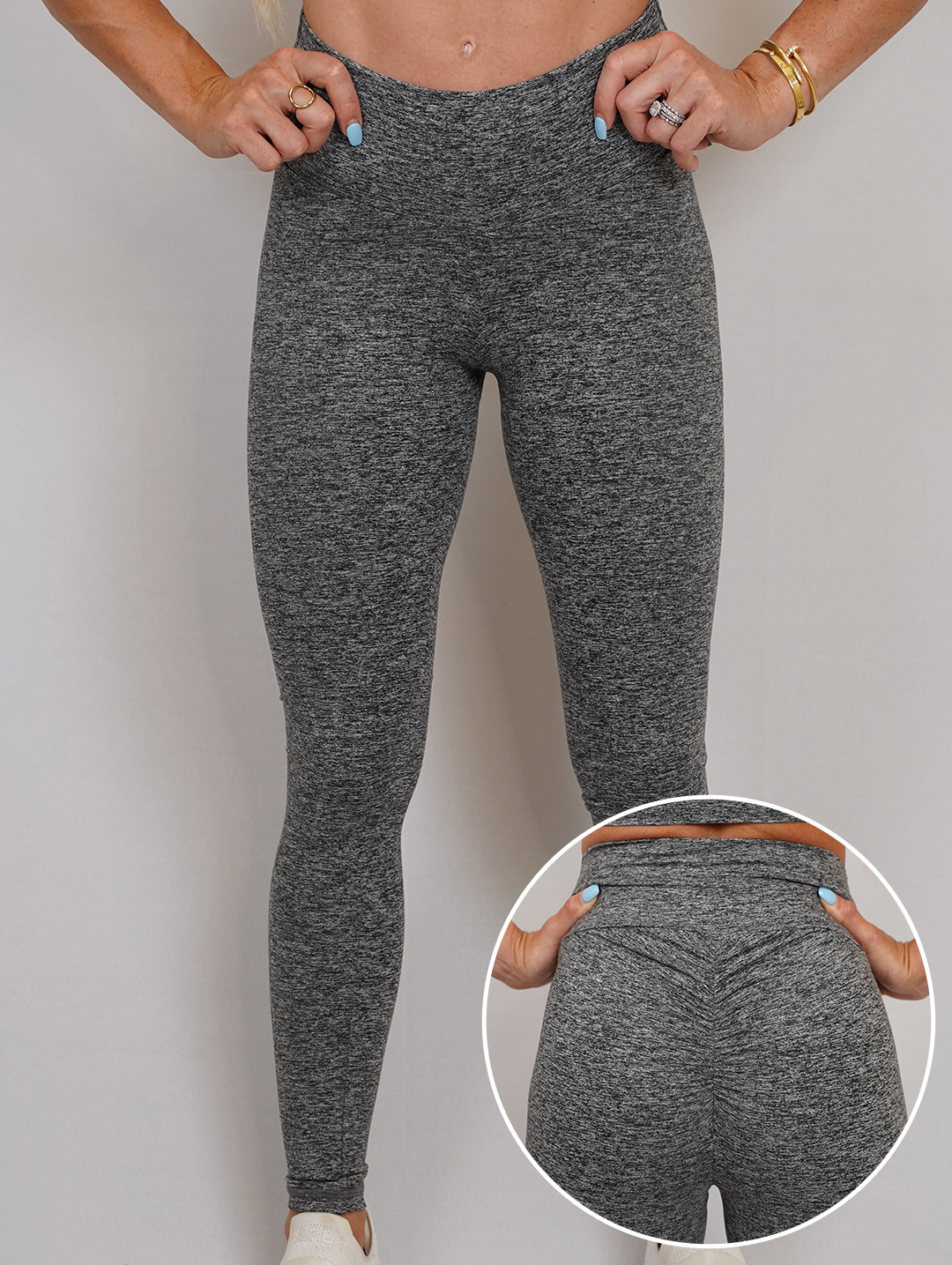 Scrunch Leggings (Heather Gray) - XS