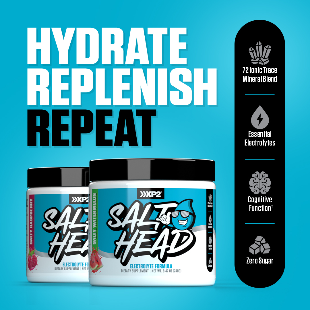 Advertisement for SALTHEAD by Xcelerated Performance Products (XP2), available at NutrishopUSA.com