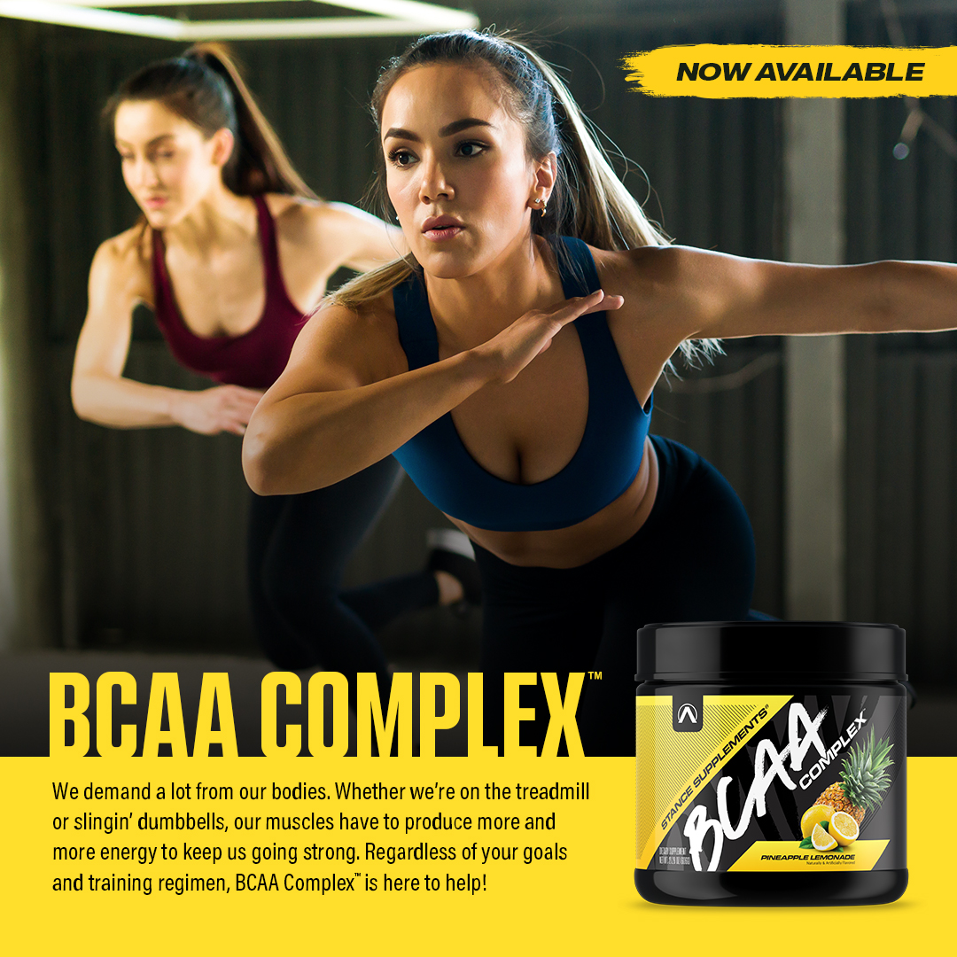 Advertisement for BCAA Complex by Stance Supplements