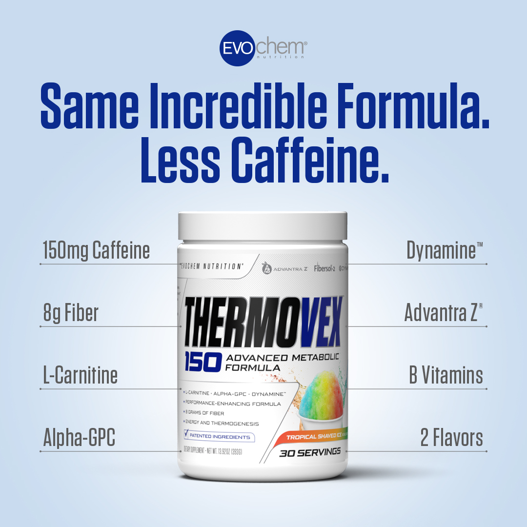 Thermovex container illustration Same Formula Less Caffeine