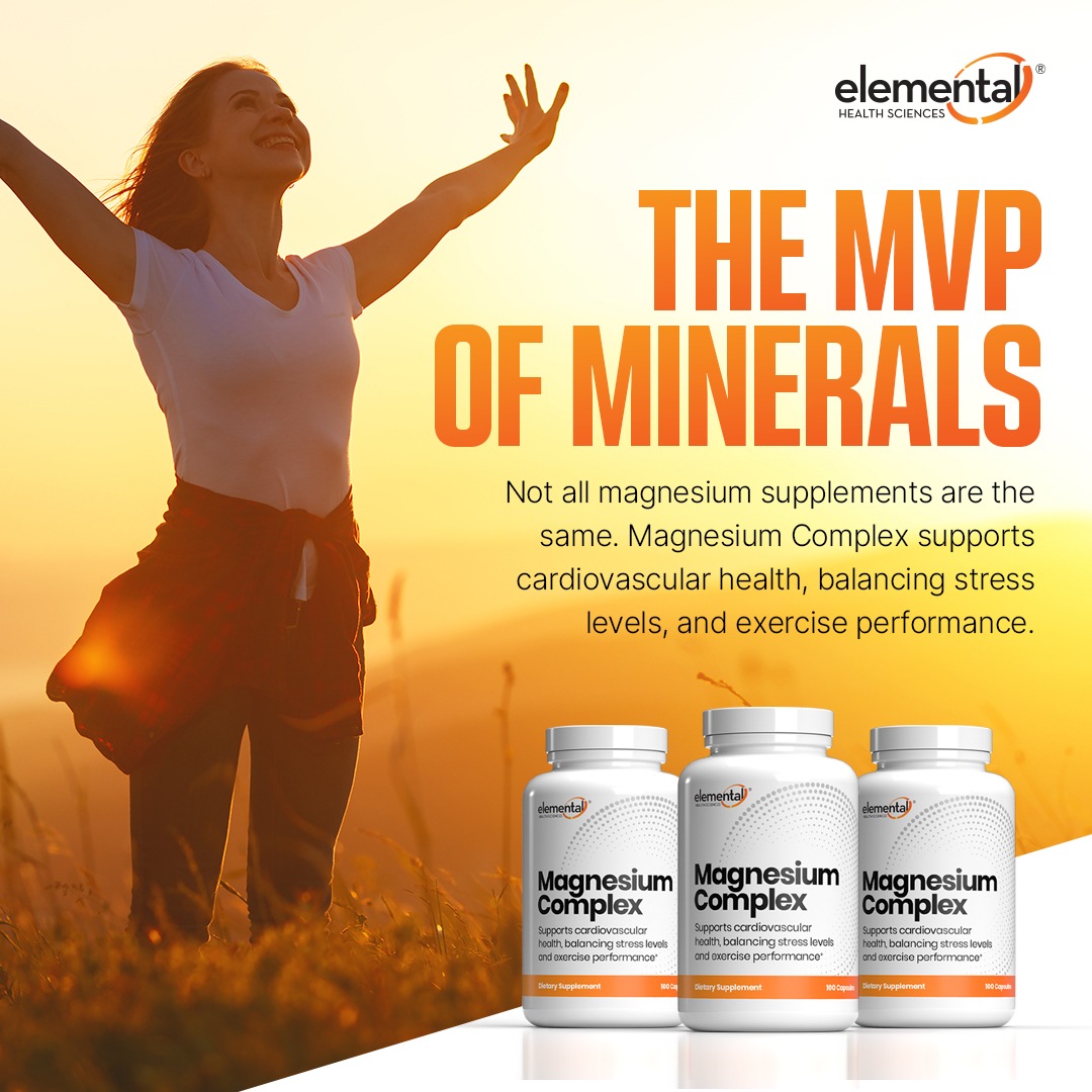 Advertisement for Magnesium Complex by Elemental Health Sciences
