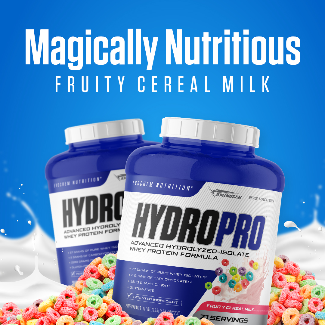 Magically nutritious fruity cereal milk with Hydro Pro