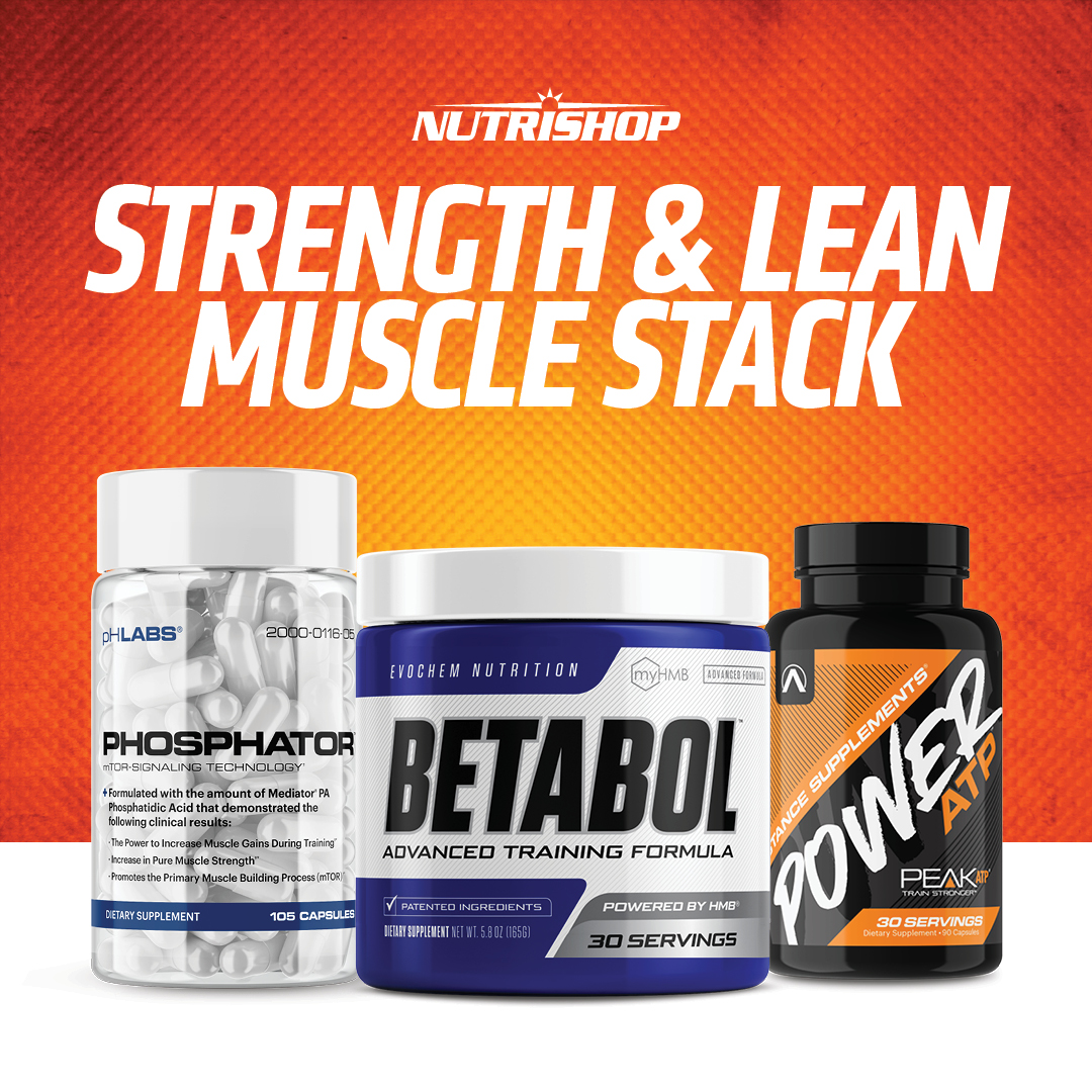 Advertisement of Strength and Lean Muscle Stack from Nutrishop