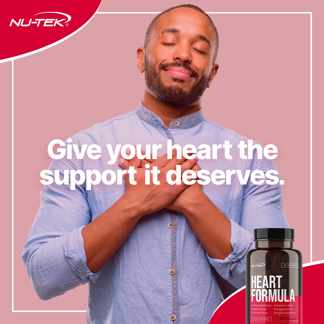 Advertisement for Heart Formula, available exclusively at NutrishopUSA.com