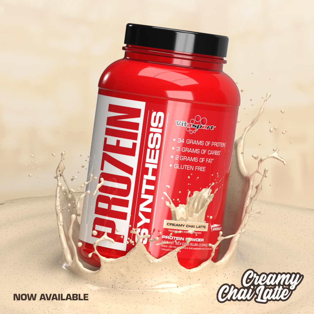 Protein sythesis creamy chai latte now available ad