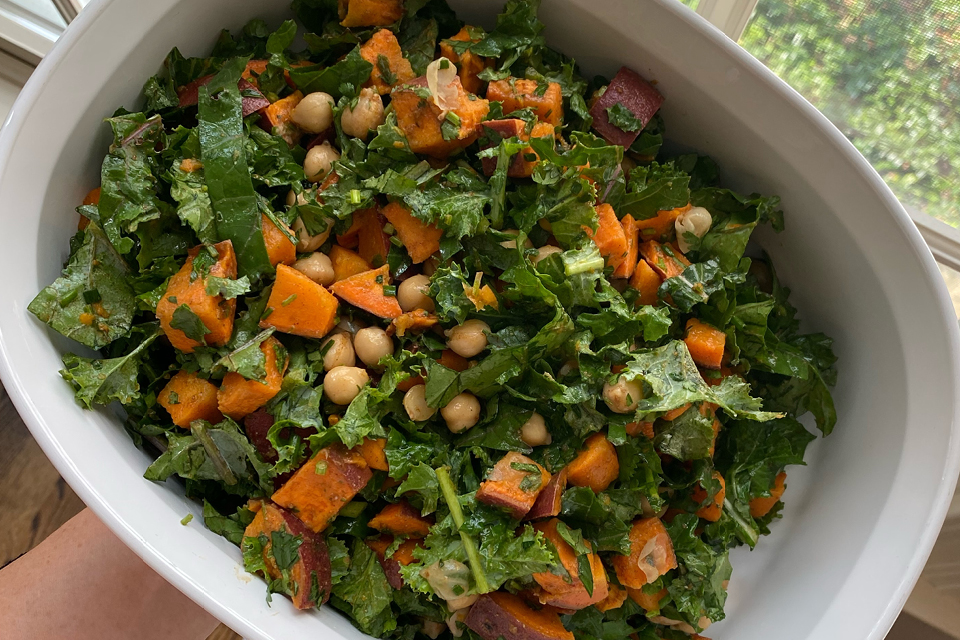 Nourishing Heart-Healthy Bowl with kale, sweet potatoes and more