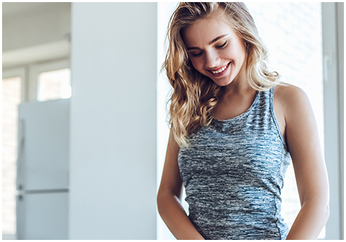 Woman smiling