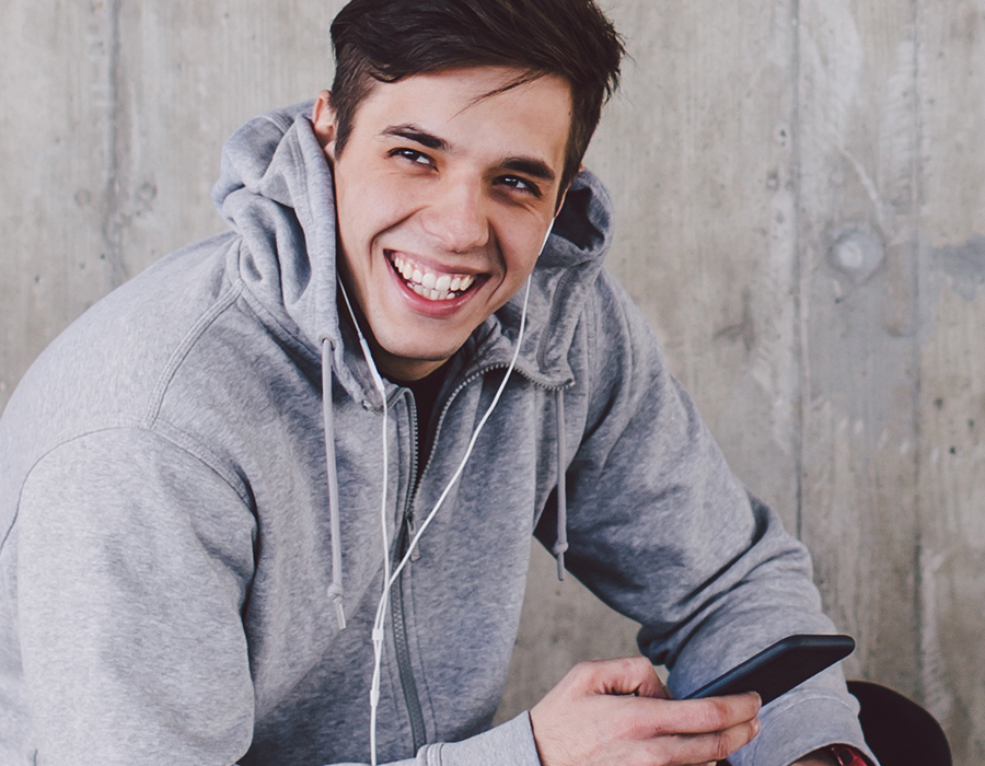 Image of young man smiling