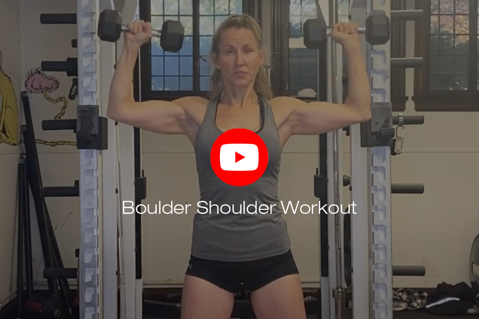 Youtube thumbnail of boulder should workout video