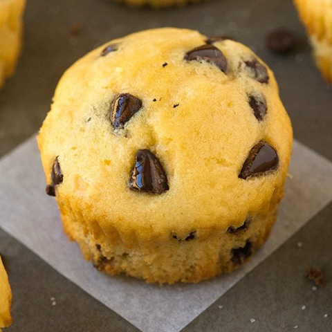 Peanut Butter Chocolate Chip Banana Muffins