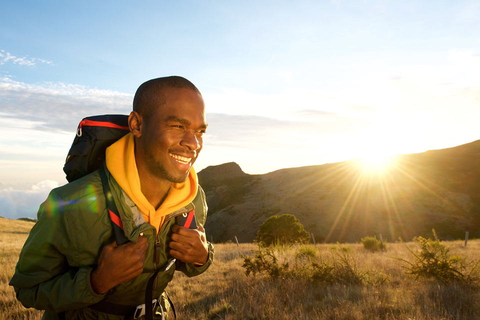 Man hiking outdoors