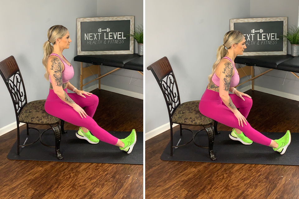 Before and after Seated Hamstring Stretch