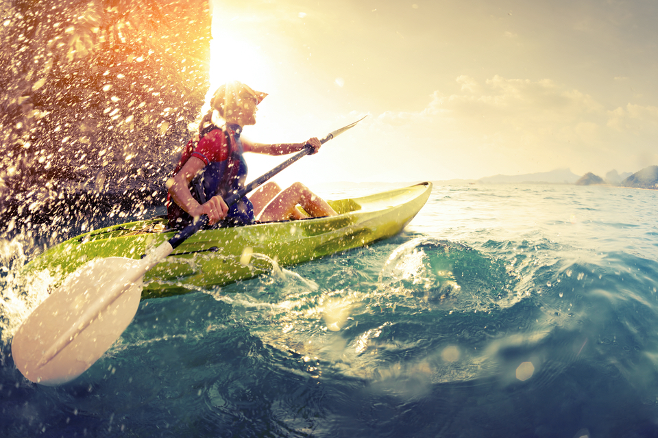 Person paddleing in a kayak