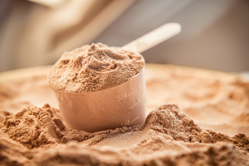 Scoop of protein powder