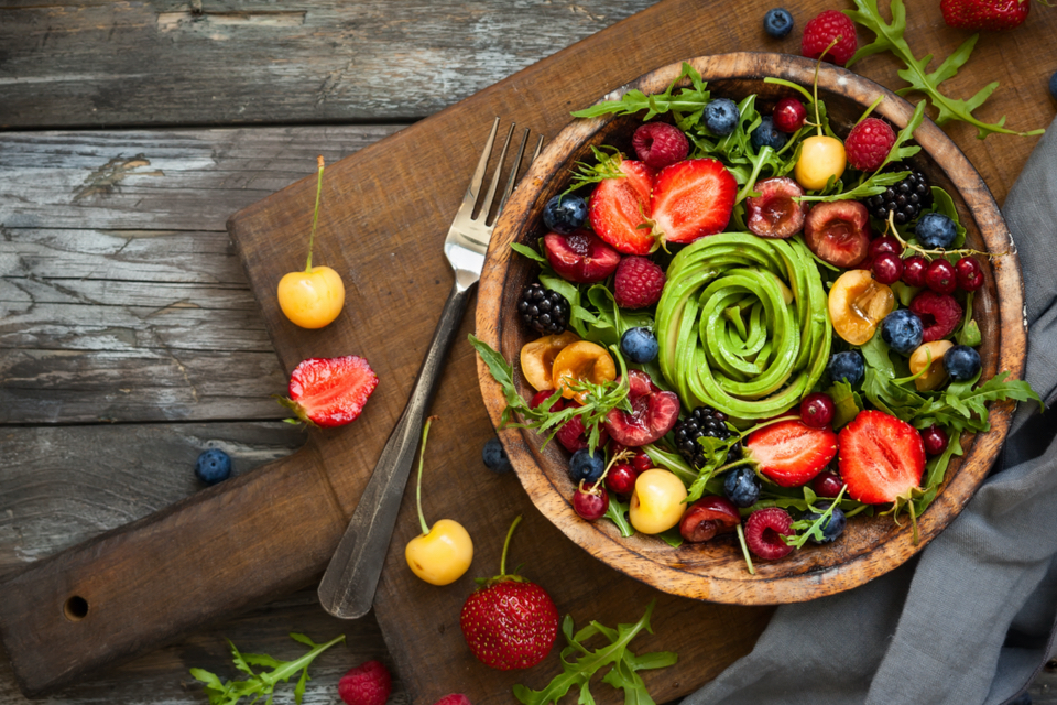 Bowl of fruits and berries