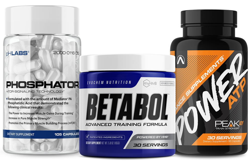 Strength & Lean Muscle Stack includes Phosphator , Power ATP , Betabol