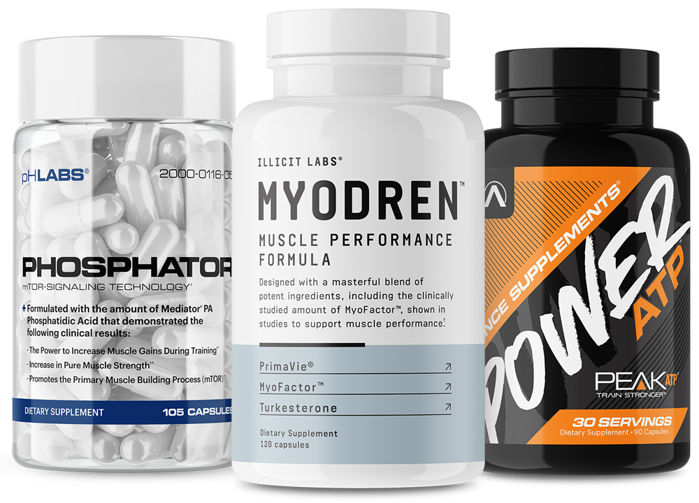 Muscle Up Stack includes Myodren, Power ATP , Phosphator 