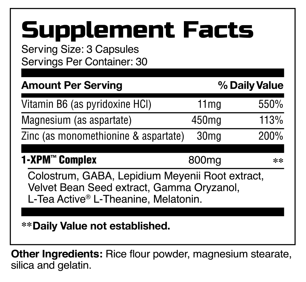 Forza One Performance Nutrition 1-XPM Supplement Facts