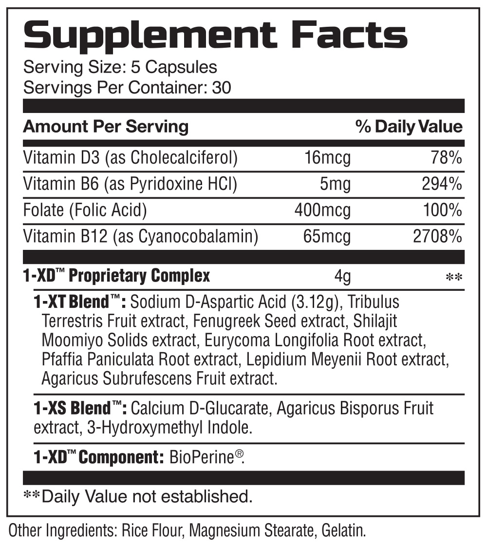 Forza One Performance Nutrition 1-XD Supplement Facts