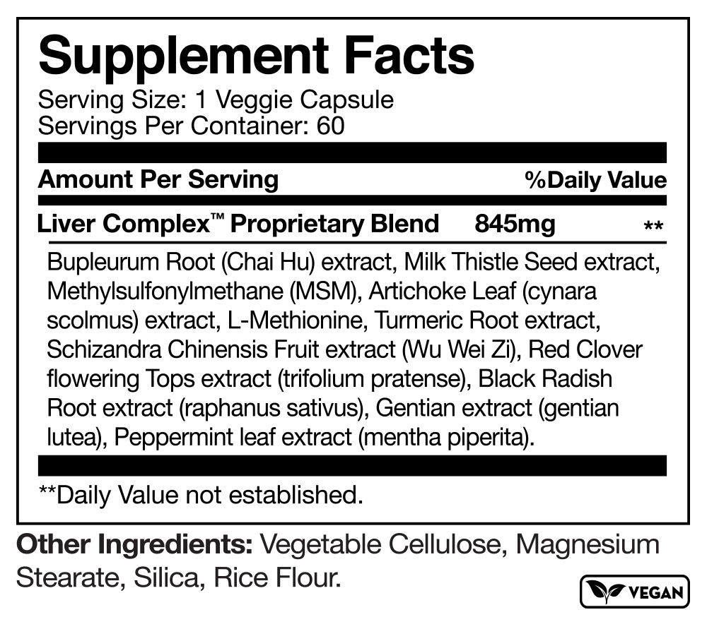 Katalyst Nutraceuticals Liver Complex supplement facts