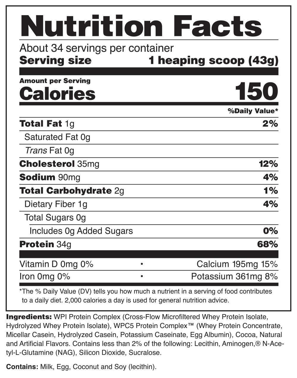 Protein Synthesis Supplement Facts