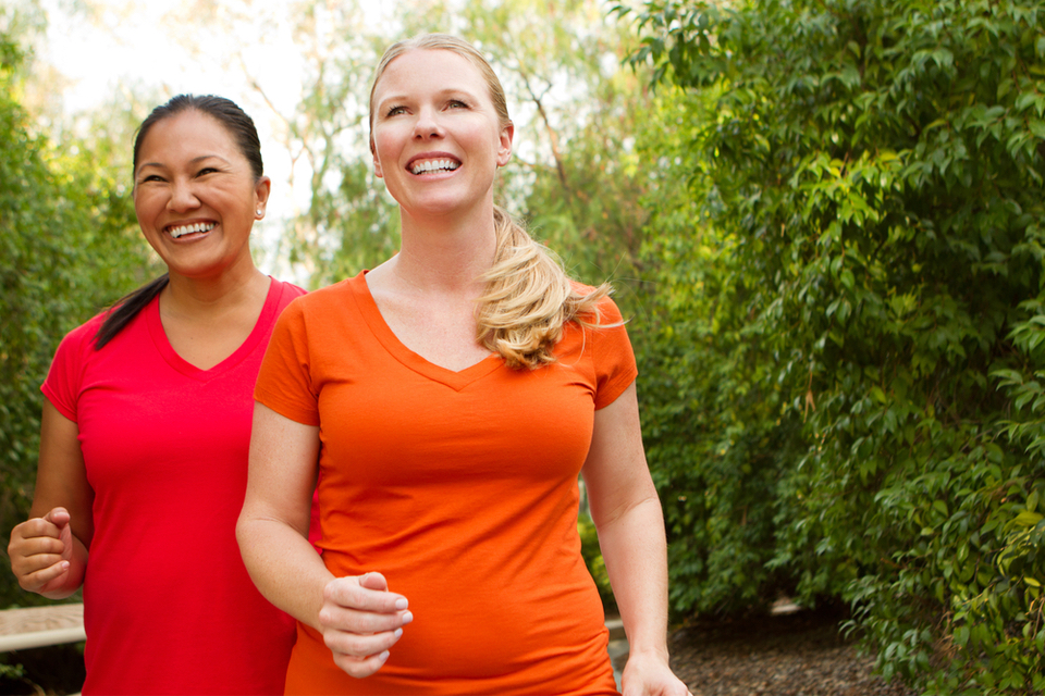 Two woman going for a walk