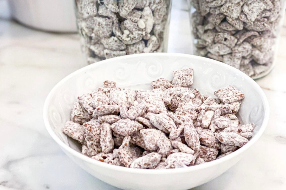 Bowl of frosted cereal