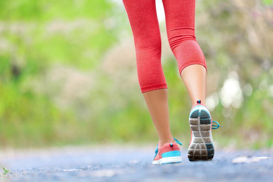 Close up of legs walking