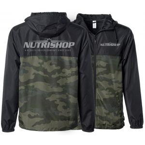 Nutrishop Green Camo Windbreaker jacket