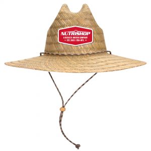 Red Nutrishop Straw Lifeguard Hat