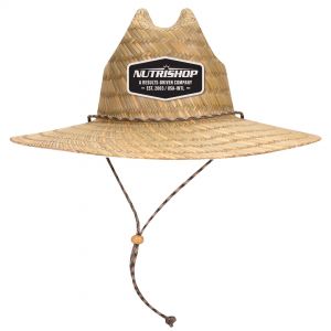 Straw Nutrishop Lifeguard Hat (Black)