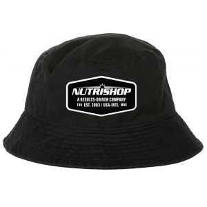 Nutrishop Black Bucket Hat