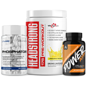 Low-Stim Pre-Workout Stack includes Headstrong 175 , Phosphator, Power ATP