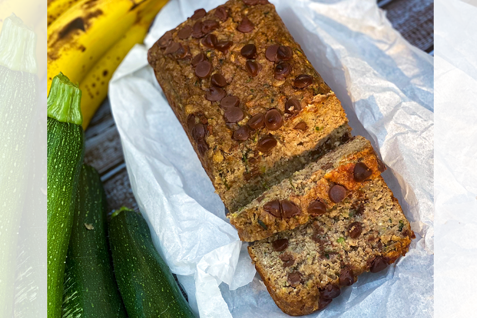 Zucchini Banana Bread slices